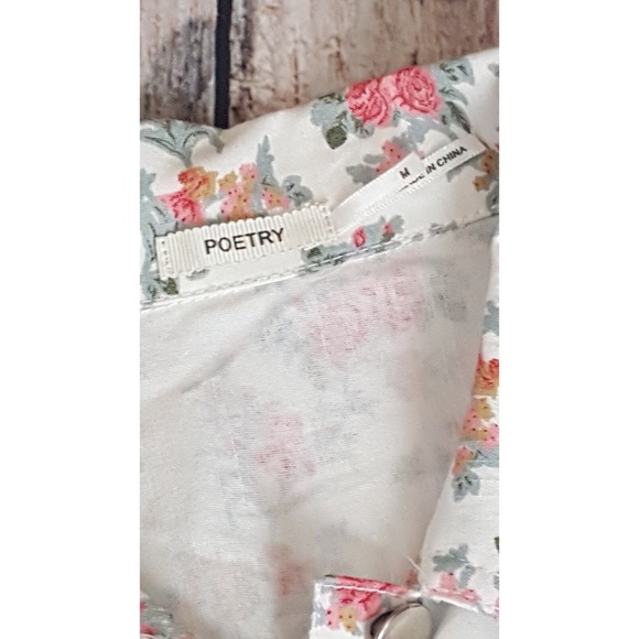 🌺New! Poetry Floral Crop Denim Vest - Picture 4 of 4